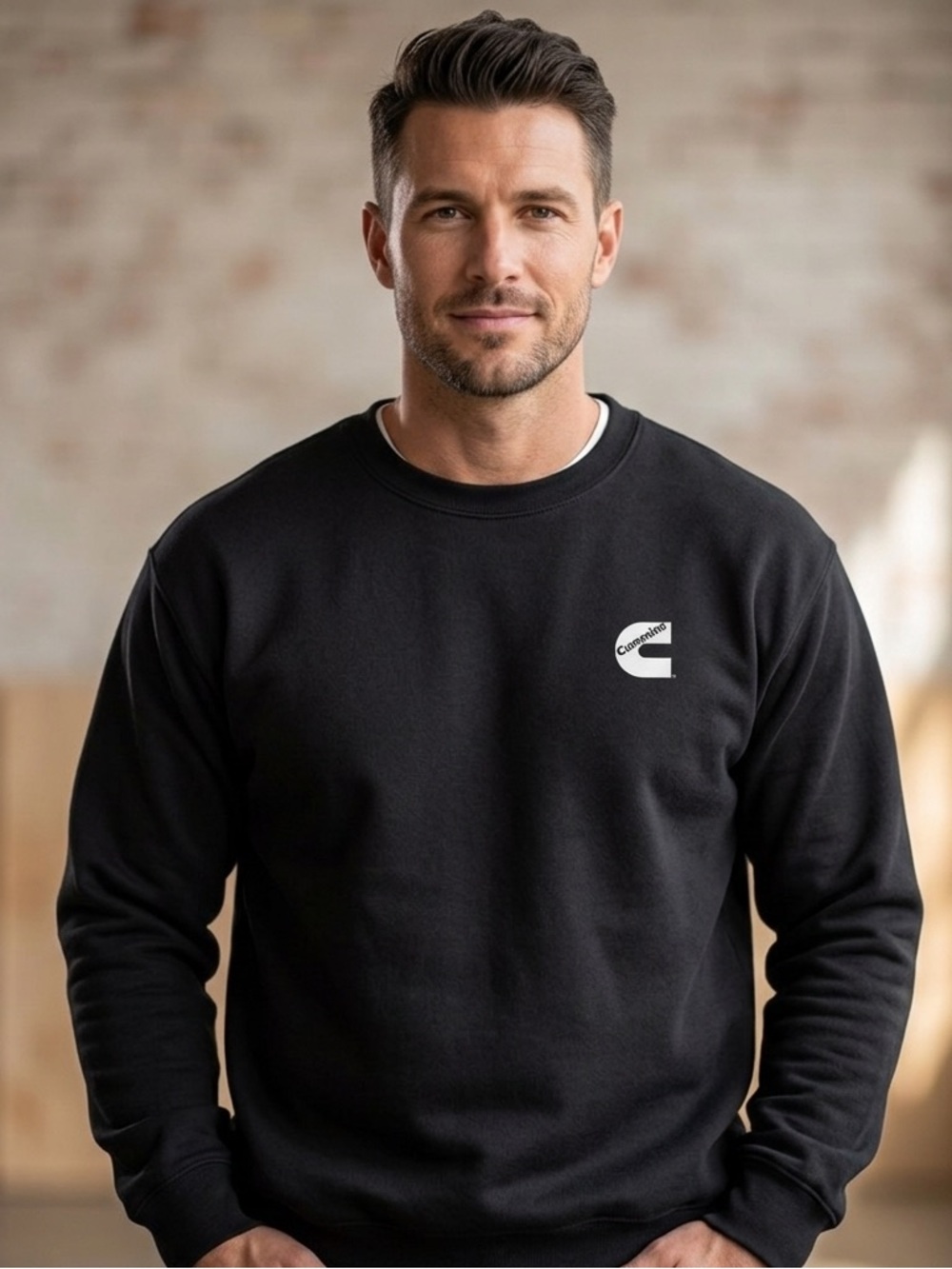 Cummins Black Crewneck Sweater
